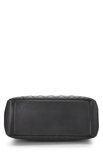 Chanel, Grand sac cabas matelassé noir Caviar d'occasion (GST), noir