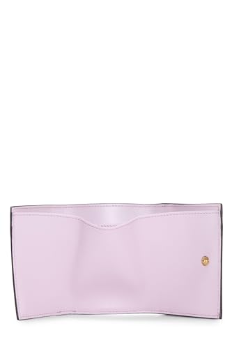 Fendi, portefeuille compact « F is Fendi » en cuir rose d'occasion, rose