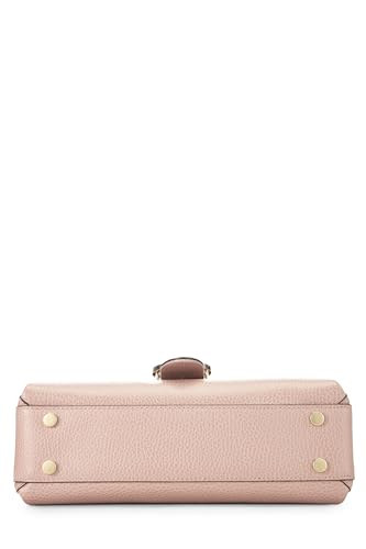 Gucci, sac à main en cuir rose avec poignées entrelacées d'occasion, rose