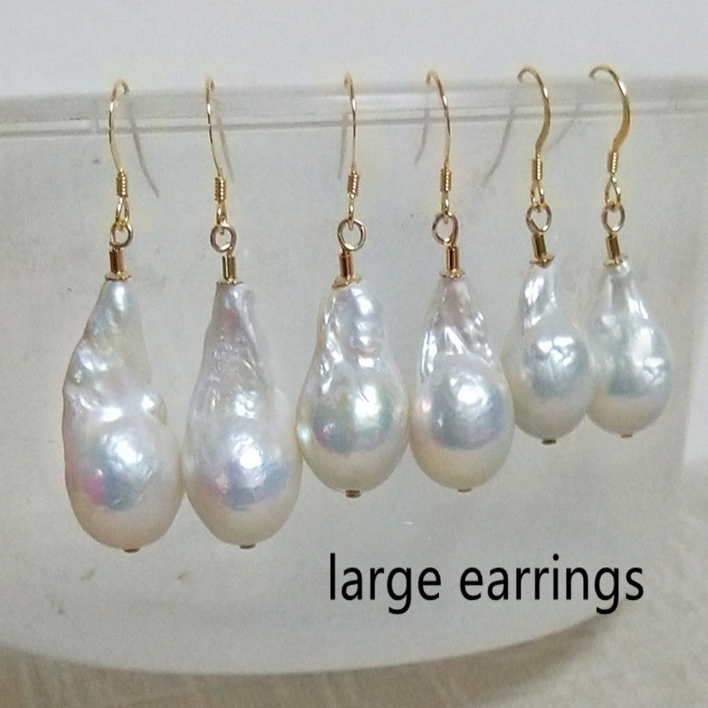 Exotic Natural Pearl Jewelry Set Super Bright Earrings