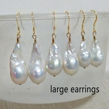 Exotic Natural Pearl Jewelry Set Super Bright Earrings