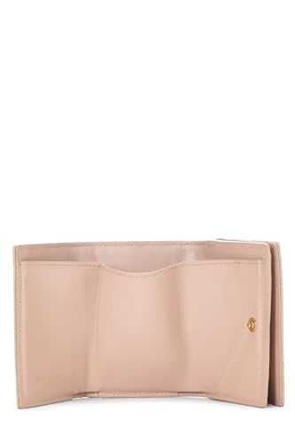 Yves Saint Laurent, Petit portefeuille Origami en cuir grainé rose d'occasion, rose