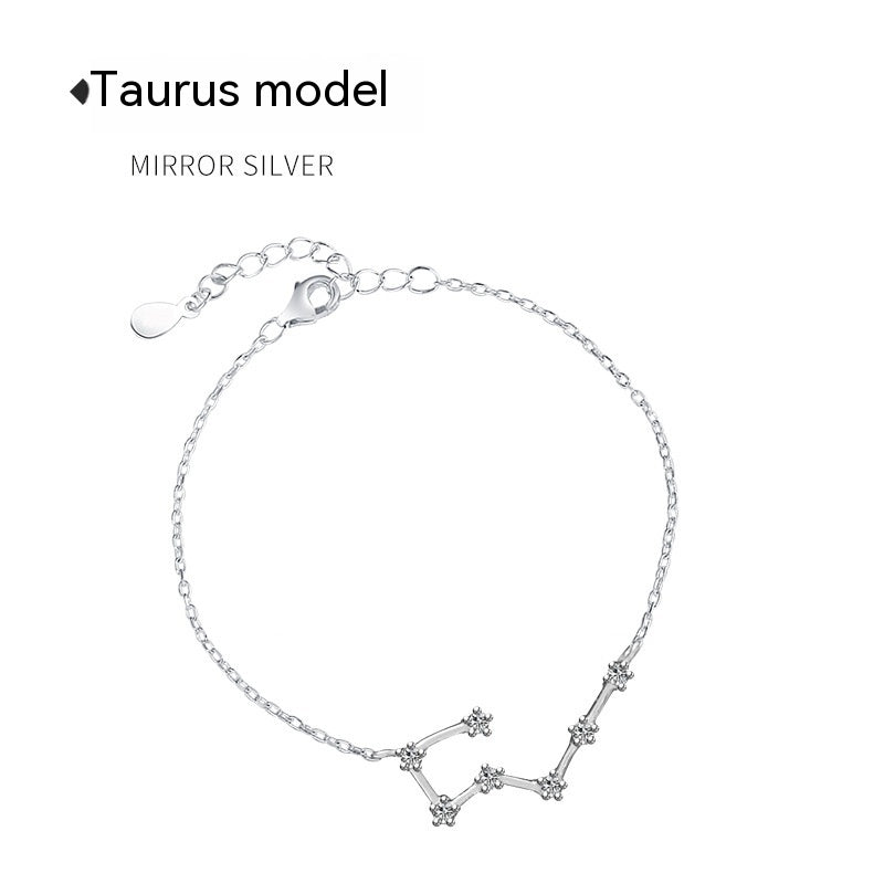 Lucky Twelve Constellation Moonstone Bracelet For Women