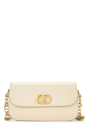 Dior, sac 30 Montaigne Avenue en cuir de veau blanc d'occasion, blanc