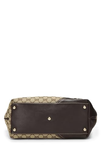 Gucci, sac fourre-tout Britt en toile GG marron d'occasion, marron