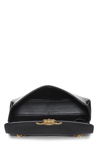 Céline, Pre-Loved Black Calfskin Claude Chain Shoulder Bag, Black