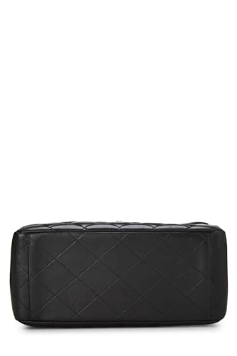 Chanel, sac à main double face en cuir d'agneau matelassé noir d'occasion, grand, noir