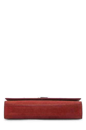 Yves Saint Laurent, Kate Medium en daim rouge brodé d'occasion, rouge