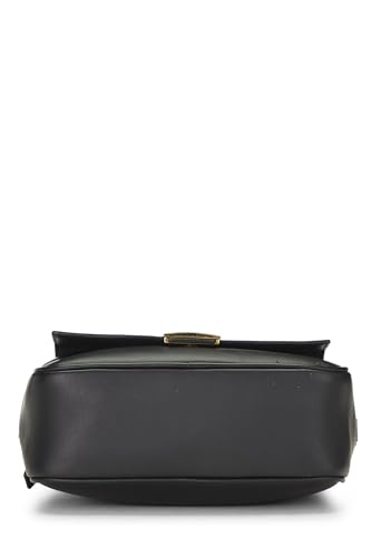 Fendi, Mini sac à main Baguette en cuir noir d'occasion, noir