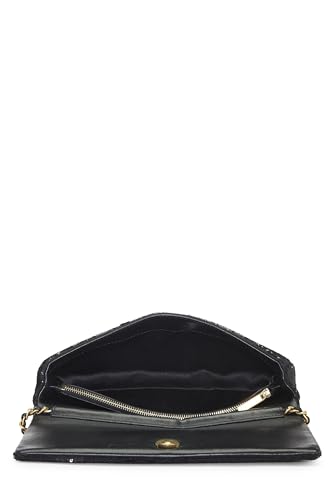 Chanel, Pre-Loved Paris-Cosmopolite Black & Gold Sequin Please Dare To Disturb Flap Bag, Black