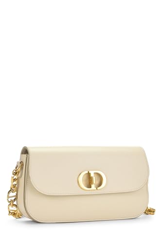 Dior, sac 30 Montaigne Avenue en cuir de veau blanc d'occasion, blanc