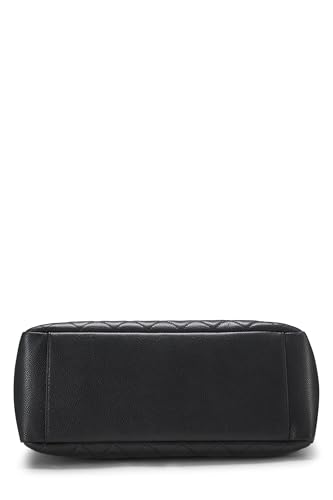 Chanel, Grand sac cabas matelassé noir Caviar d'occasion (GST), noir