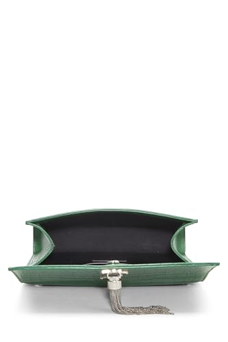 Yves Saint Laurent, Kate Tassel Medium en cuir gaufré vert d'occasion, vert