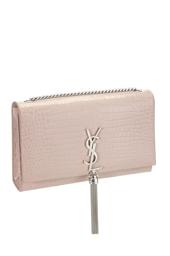 Yves Saint Laurent, Pre-Loved Pink Embossed Kate Tassel Medium, Pink