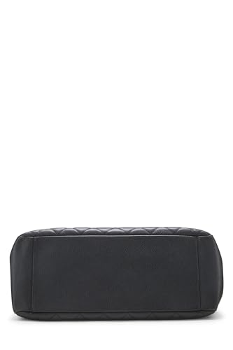 Chanel, Grand sac cabas matelassé noir Caviar d'occasion (GST), noir