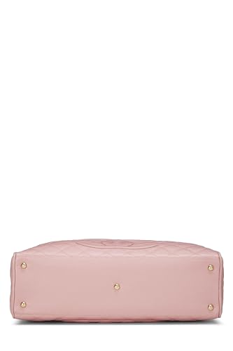 Chanel, chapeau melon matelassé rose caviar d'occasion, rose