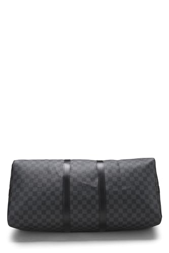 Louis Vuitton, Pre-Loved Damier Graphite Keepall Bandouliere 55, Black