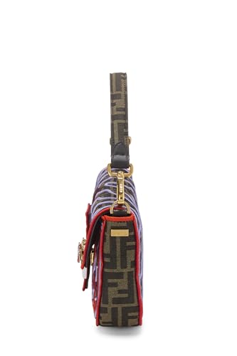 Fendi, Pre-Loved Multicolor Embroidered Convertible Baguette Medium, Multi