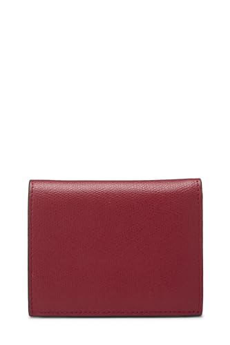 Fendi, portefeuille compact « F is Fendi » en cuir de veau rouge d'occasion, rouge