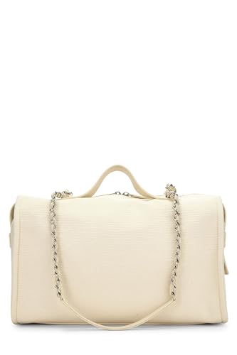 Chanel, Pre-Loved Beige Canvas Deauville Boston, Beige