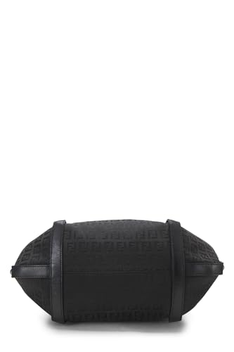 Fendi, sac fourre-tout en toile Zucchino noir d'occasion, petit modèle, noir