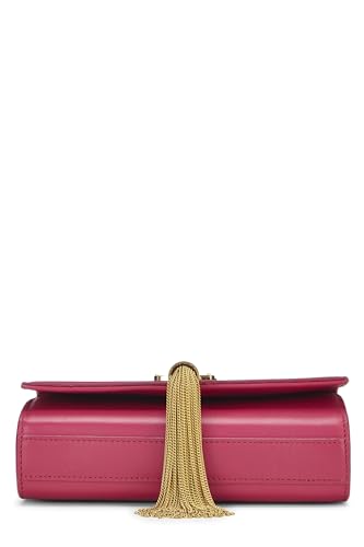 Yves Saint Laurent, Kate Tassel Small en cuir de veau grainé rose d'occasion, rose