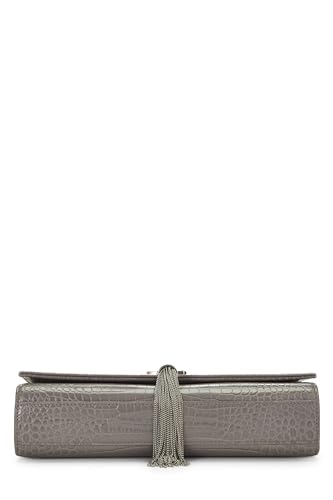 Yves Saint Laurent, Kate Tassel Medium gris gaufré d'occasion, gris