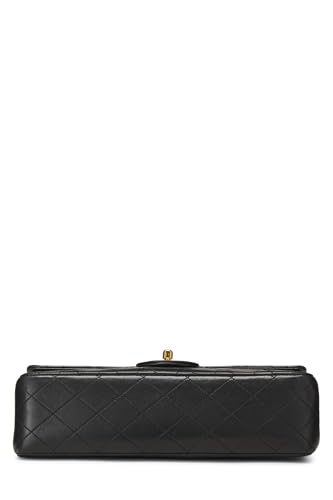 Chanel, Pre-Loved Black Quilted Lambskin Classic Double Flap Medium, Black