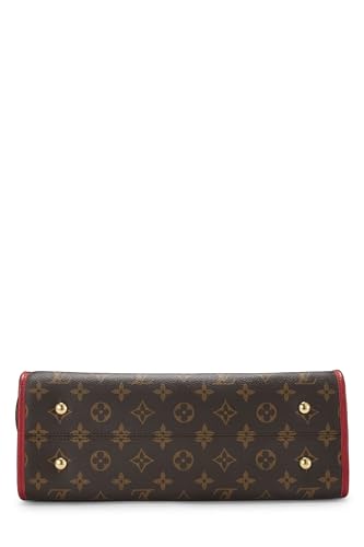 Louis Vuitton, Lona con monograma rojo Pre-Loved Popincourt PM NM, Rojo