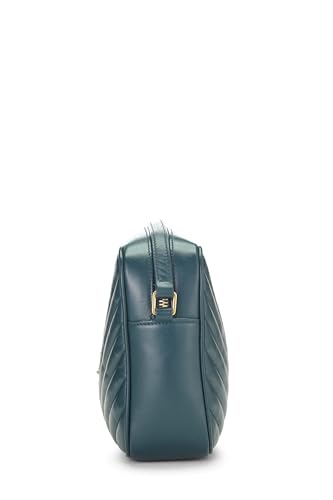 Yves Saint Laurent, sac photo Lou en cuir de veau matelassé vert d'occasion, vert