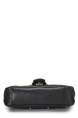 Gucci, sac à bandoulière GG Marmont en cuir noir et fausses perles, petit modèle, noir