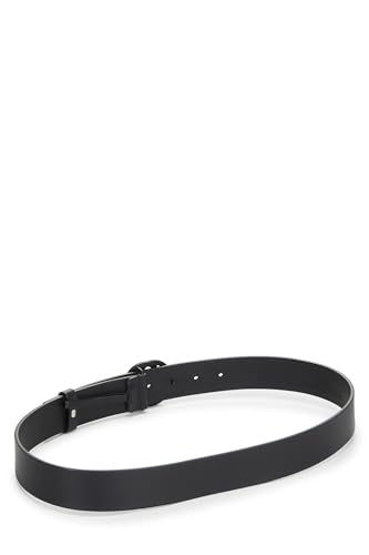 Gucci, Ceinture GG entrelacée en cuir noir Guccissima d'occasion, noir