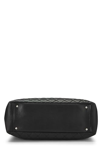 Chanel, Pre-Loved Black Quilted Caviar Grand Shopping Tote (GST) XL, Black