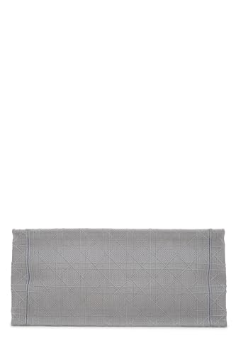 Dior, Bolso tipo libro mediano de lona gris Pre-Loved, Gris