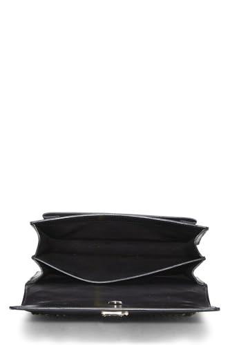 Yves Saint Laurent, sac à bandoulière Sunset Medium en cuir de veau noir d'occasion, noir