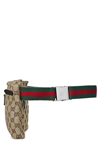 Gucci, pochette de taille à double poche en toile GG d'origine d'occasion, marron