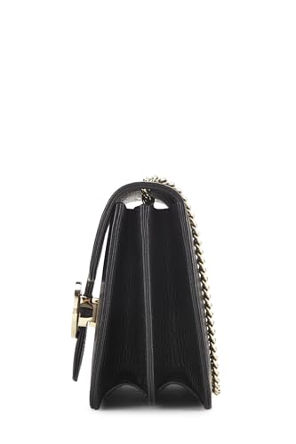 Gucci, petit sac à bandoulière en cuir noir d'occasion, noir