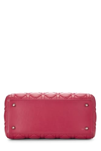 Dior, Pre-Loved Pink Cannage Quilted Lambskin Lady Dior Medium, Pink