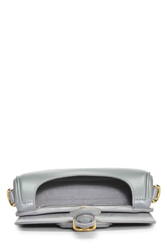 Dior, Bobby Flap Small en cuir de veau gris d'occasion, gris