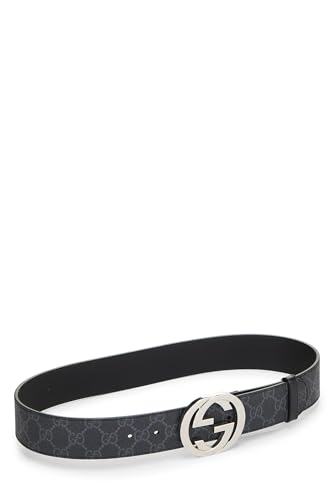 Gucci, Pre-Loved Black GG Supreme Canvas Belt, Black