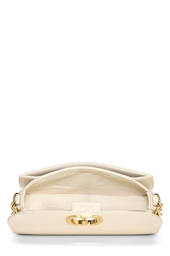 Dior, Pre-Loved White Calfskin 30 Montaigne Avenue Bag, White