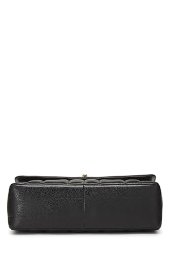 Chanel, Pre-Loved Black Vertical Caviar Half Flap Medium, Black