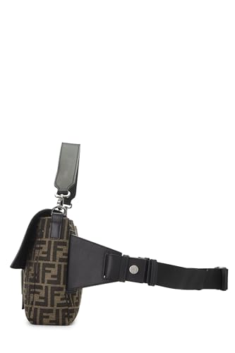 Fendi, Pre-Loved Black Zucca Canvas Convertible Belt Bag Large, Black