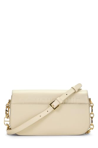 Dior, Pre-Loved White Calfskin 30 Montaigne Avenue Bag, White