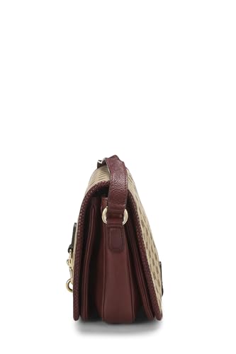 Gucci, Pre-Loved Burgundy Original GG Canvas Marrakech Crossbody, Burgundy