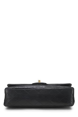 Chanel, Pre-Loved Black Quilted Lambskin Classic Double Flap Medium, Black