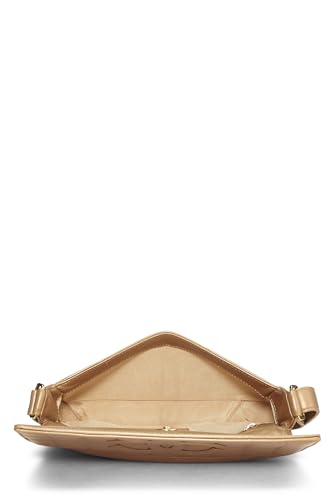 Chanel, Pre-Loved Gold Leather Chocolate Bar Shoulder Bag Medium, Gold