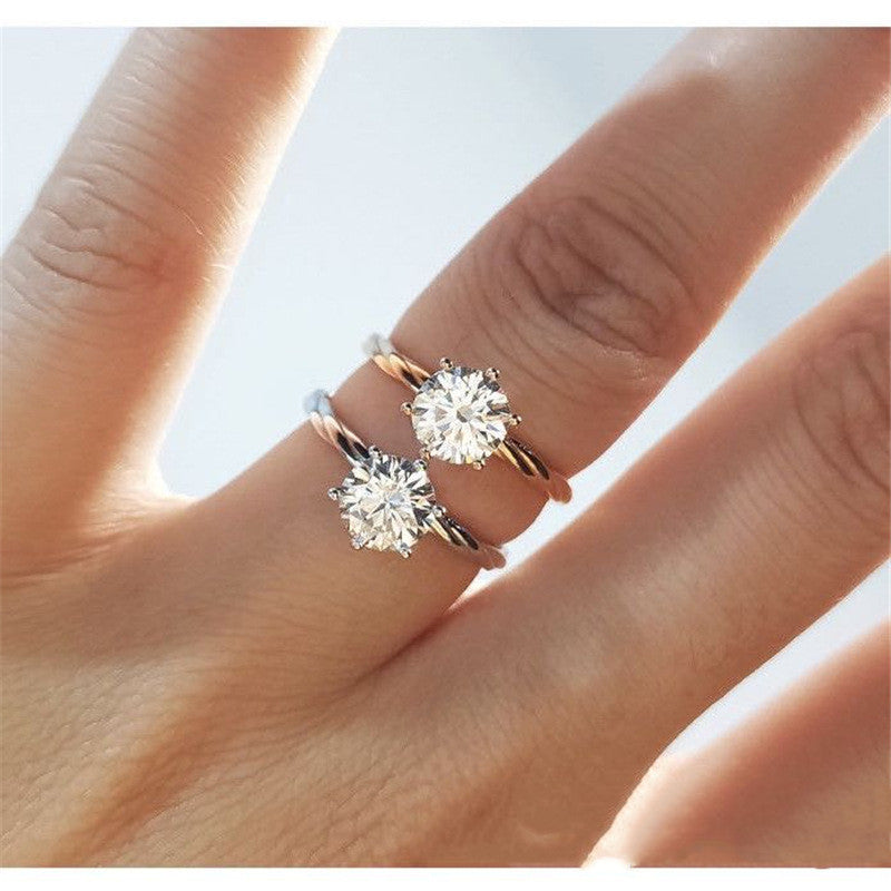 Women's Fashion Simple Moissanite Vine Ring