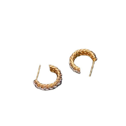 Jewelry 18K Gold Braided Earrings