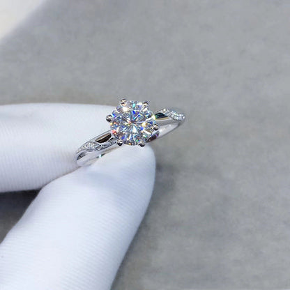 Moissanite White D Color High Clarity Ring